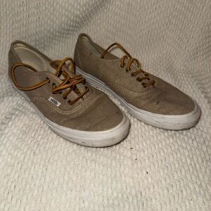 Vans Tan Canvas Sneakers Classic Design